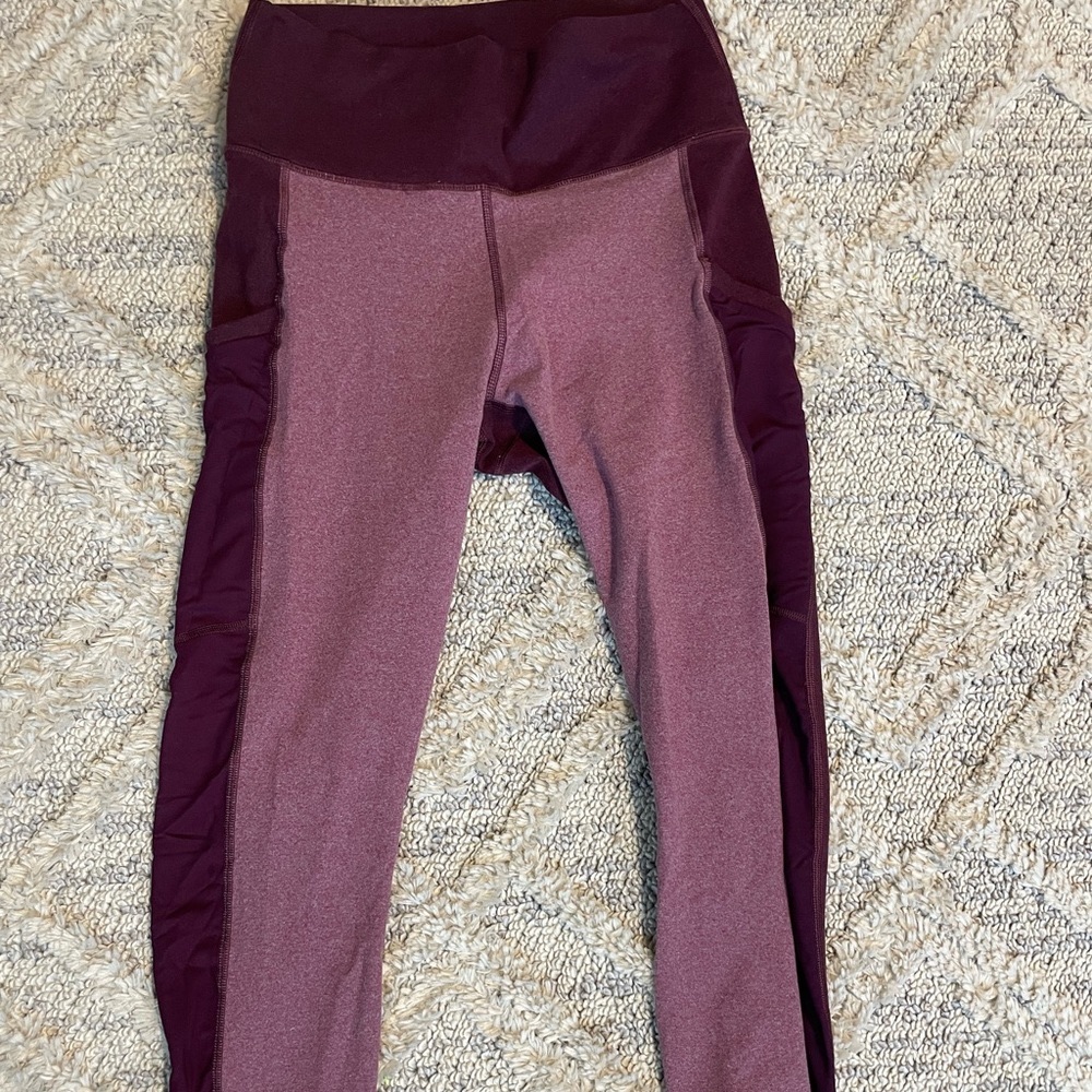 Fabletics 7/8 Mesh Panel Pants With Pockets - image 1